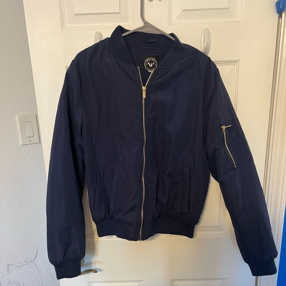 Women’s Navy Blue Bomber Jacket